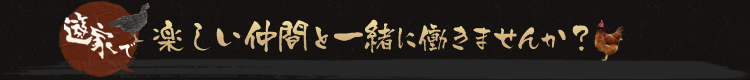 楽しい仲間と一緒に働きませんか？